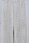 SWAYING/KNIT chenille three-dimensional striped trousers SW23AW3B57 white